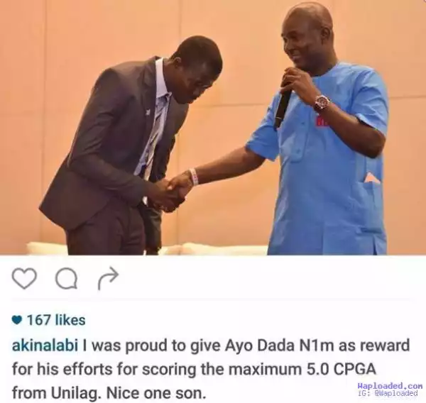 5.0 CGPA UNILAG Graduate Gets N1m Cash Gift From Nairabet CEO